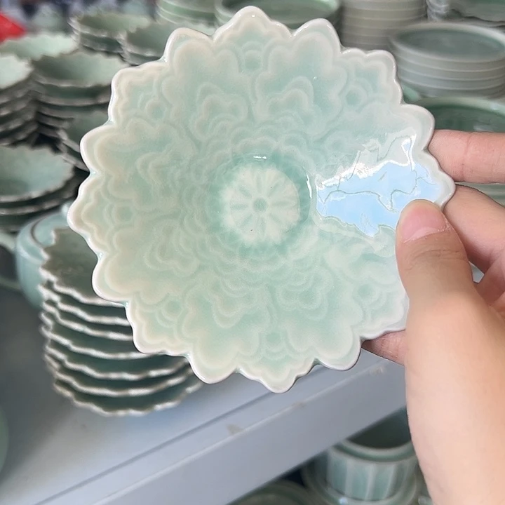 龙泉云间青瓷小米茶器