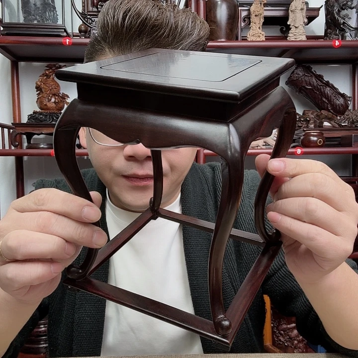 大红所长工艺品底座