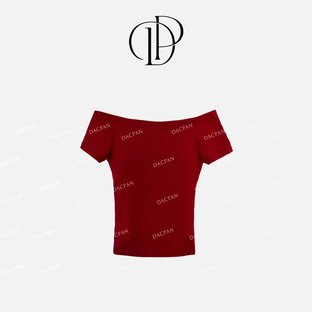 DACPAN-“漫画身材”一字肩短袖上衣 胸垫不可拆2025/盼·DCP235