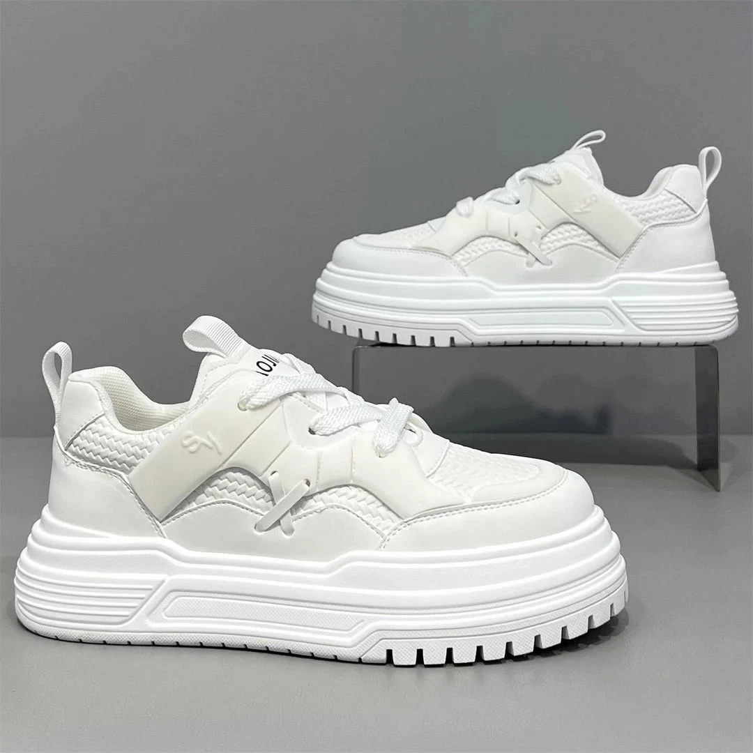 2025秋季新款低帮拼接增高厚底欧洲站男鞋原创轻奢高级感休闲板鞋