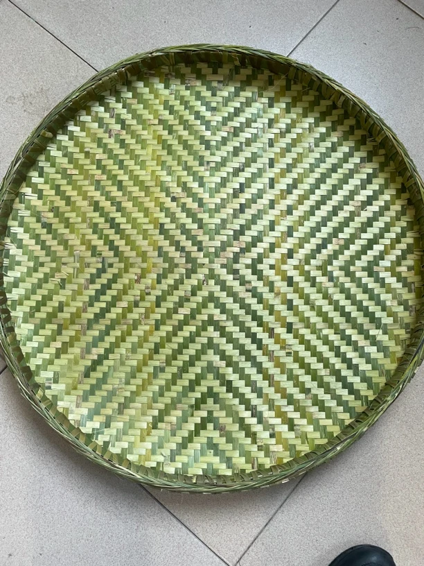 直径60cm家用无孔竹编簸箕晒盘