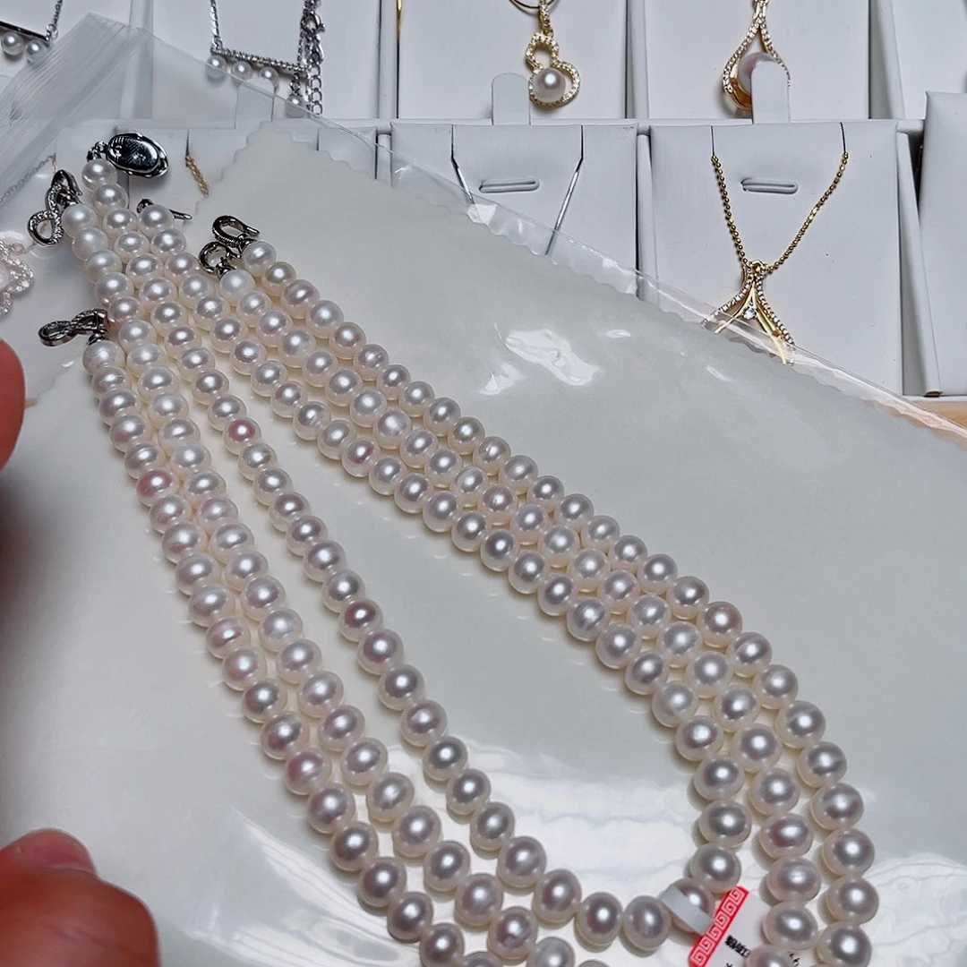 银S925镶嵌淡水珍珠耳饰