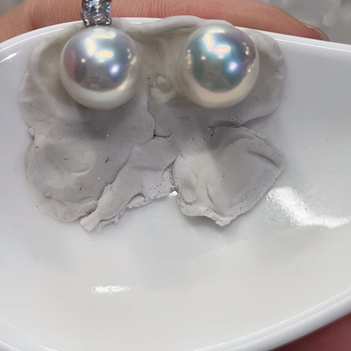 非金属10mm椭圆炫彩对珠定制不退换