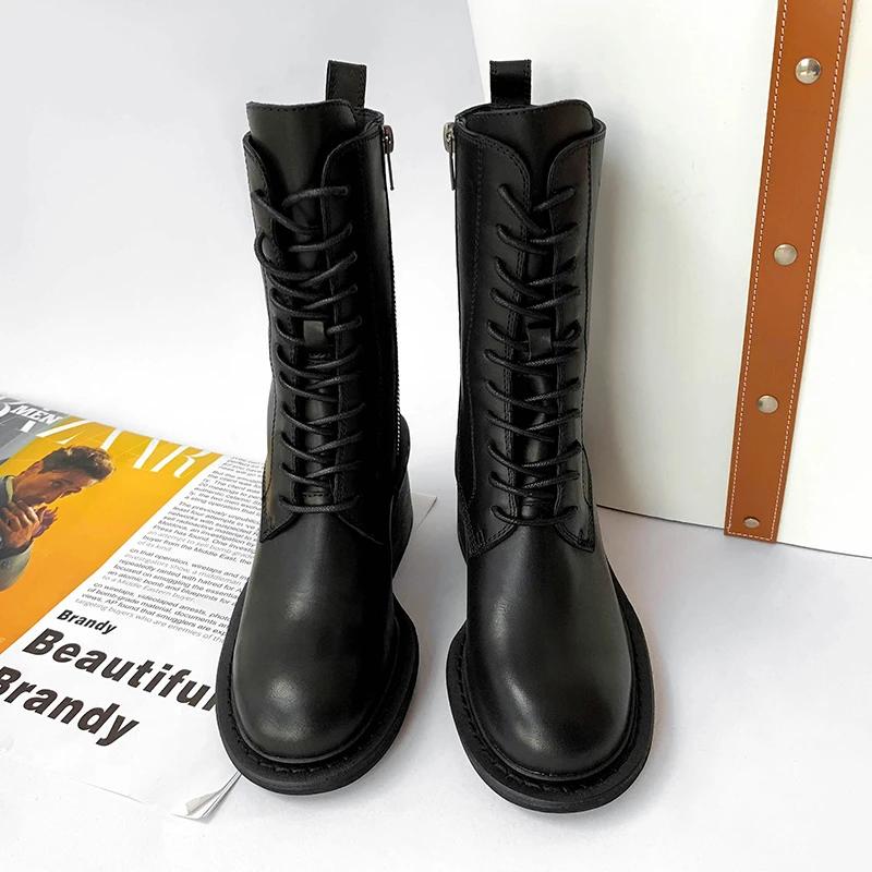 NAVST时尚百搭高帮圆头靴子C2010160XZ8