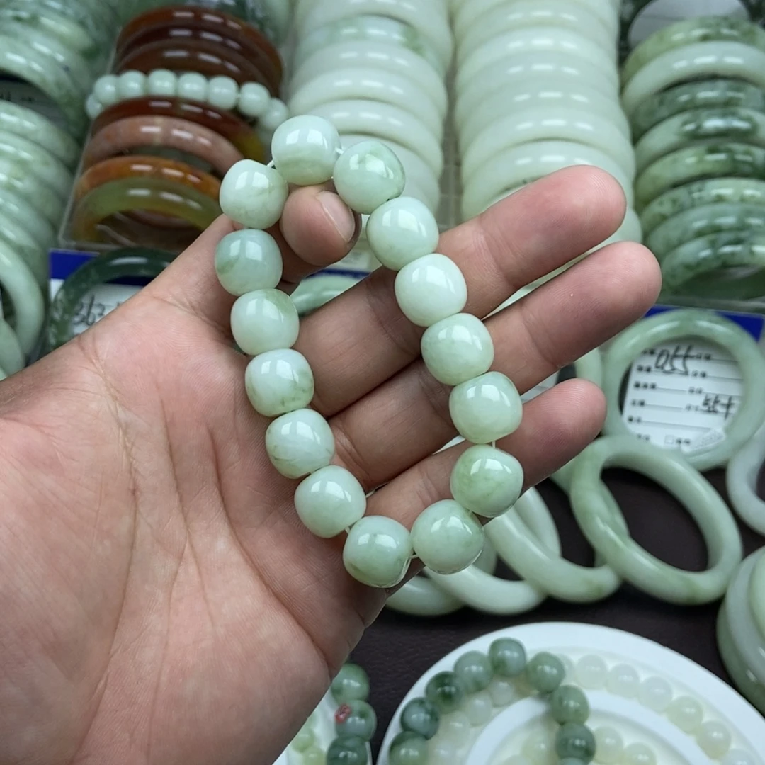 蛇纹石玉未镶嵌手链