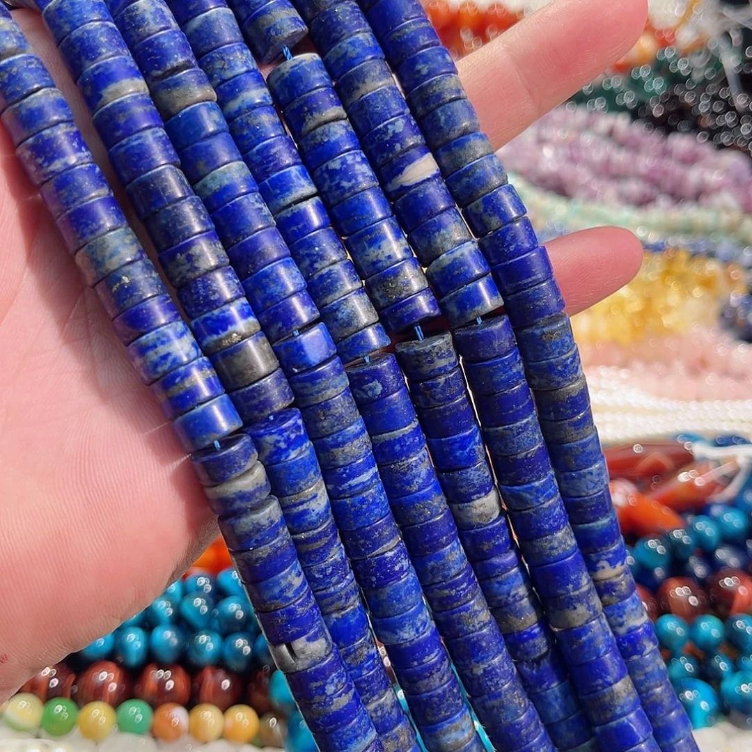 玛瑙/玉髓未镶嵌珠宝半成品青金直切一条10mm