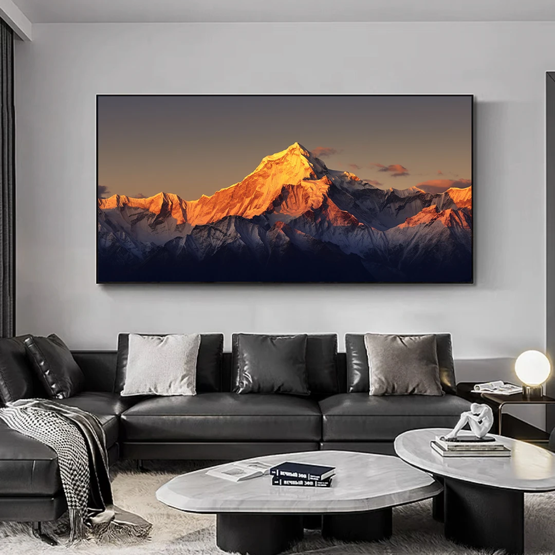 照金山装饰画客厅沙发横版壁画卧室床头办公室风景金山80160