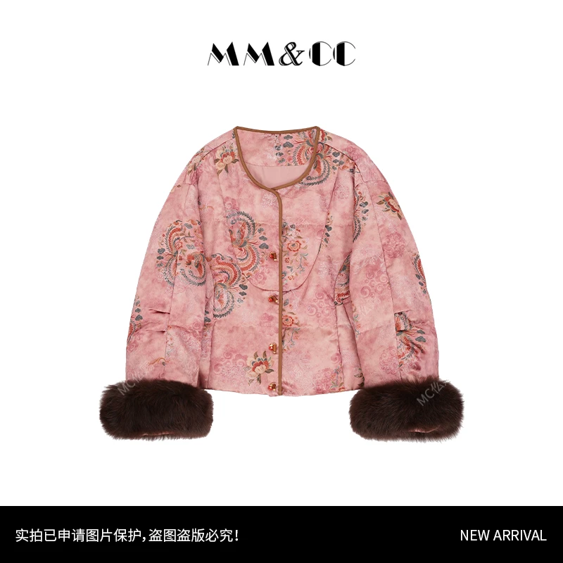 【繁花】新中式高定狐狸毛保暖冬鹅绒服外套G9067