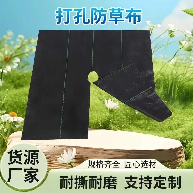 防草布园艺批发地布透气透水耐用加厚全新料园林果树除防草布切片