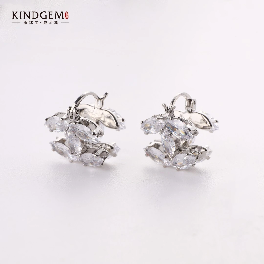 铜合金锆石耳饰 轻奢清新个性镶嵌小众时尚耳环 BW58XIPC-25970