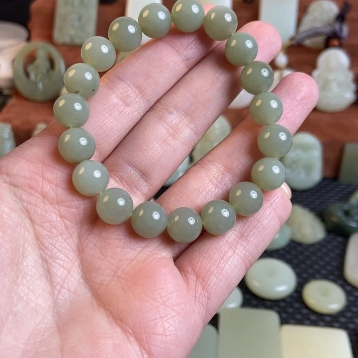 和田玉未镶嵌手链