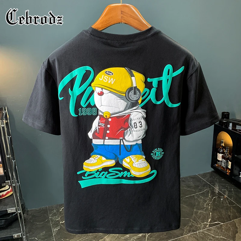 法国Cebrodz叮当猫印花短袖T恤男2025年夏季薄款上衣圆领卡通男