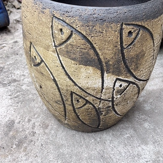 紫砂花盆高度31口径24