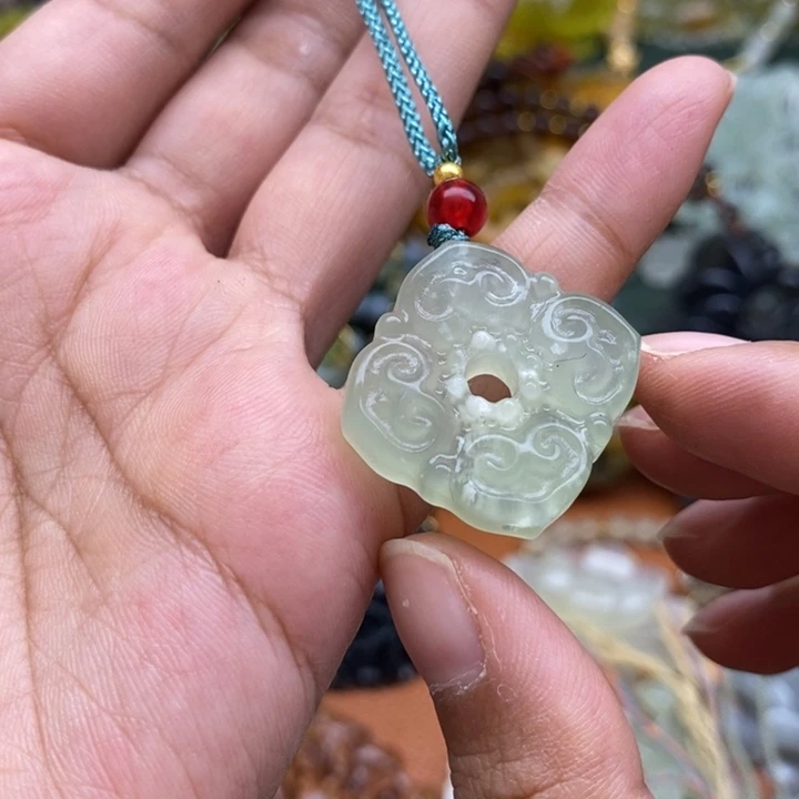 未镶嵌岫玉毛衣链锁骨链