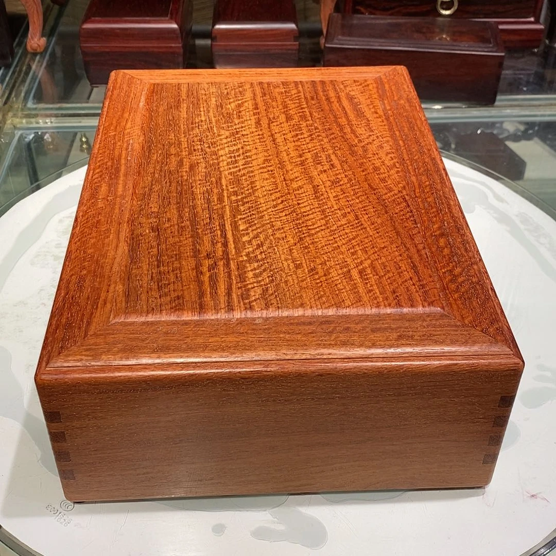 大果紫檀（缅甸花梨）独板双机关收纳盒33/23.5/10.5