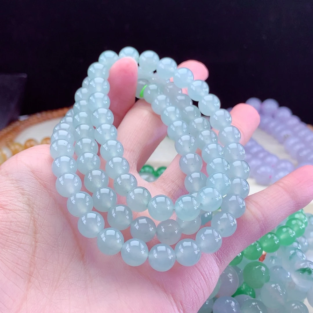 翡翠手链未镶嵌卡8mm