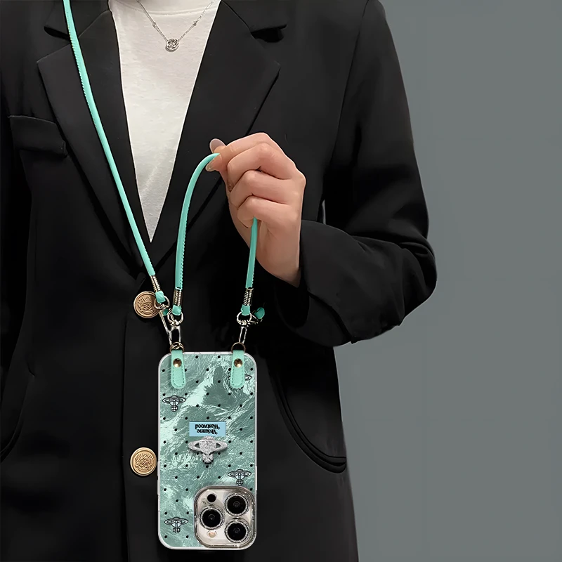 绿底西太后手机壳适用于苹果16/华为/oppo/vivo个性流行小众ins新