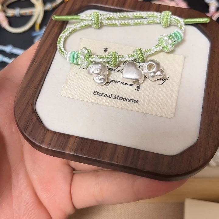 布艺足银蛇+爱心+马+绿绳