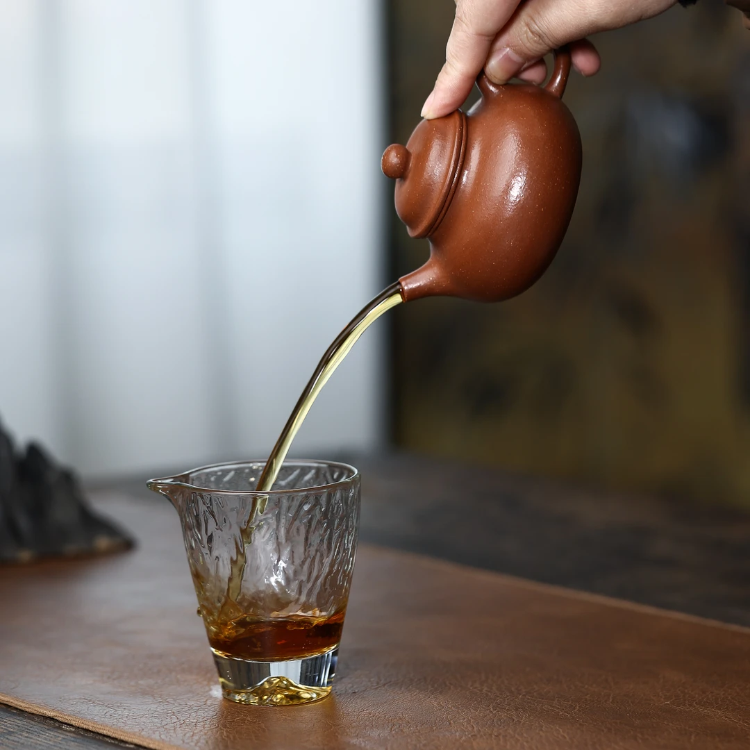 WHY红降坡[容天200CC]红泥原矿水平壶手工紫砂壶纯手工全手工茶具