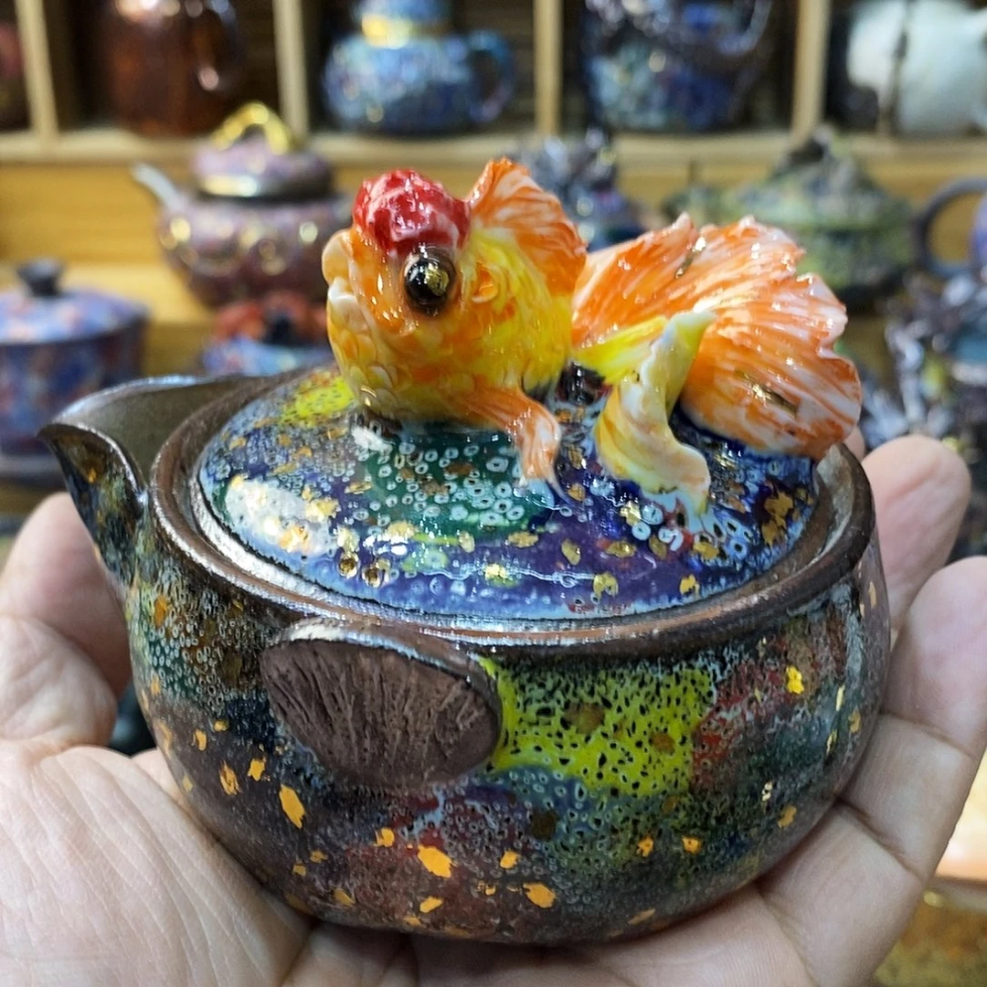 粗陶志野柴烧茶器