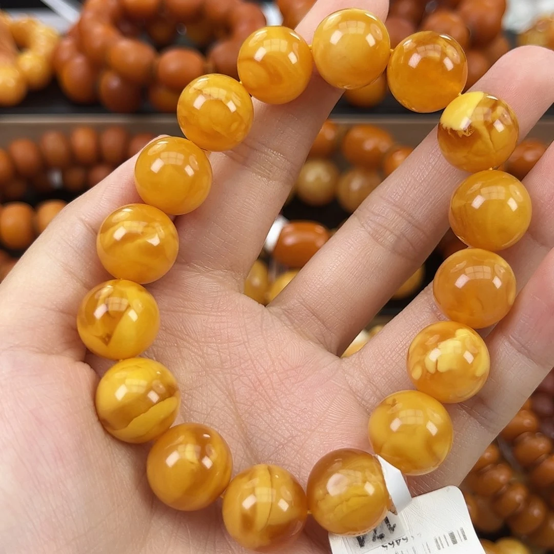 琥珀颈饰未镶嵌蜜蜡