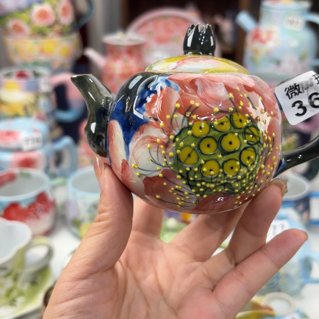 瓷片景德镇手绘高温釉下彩陶瓷茶具