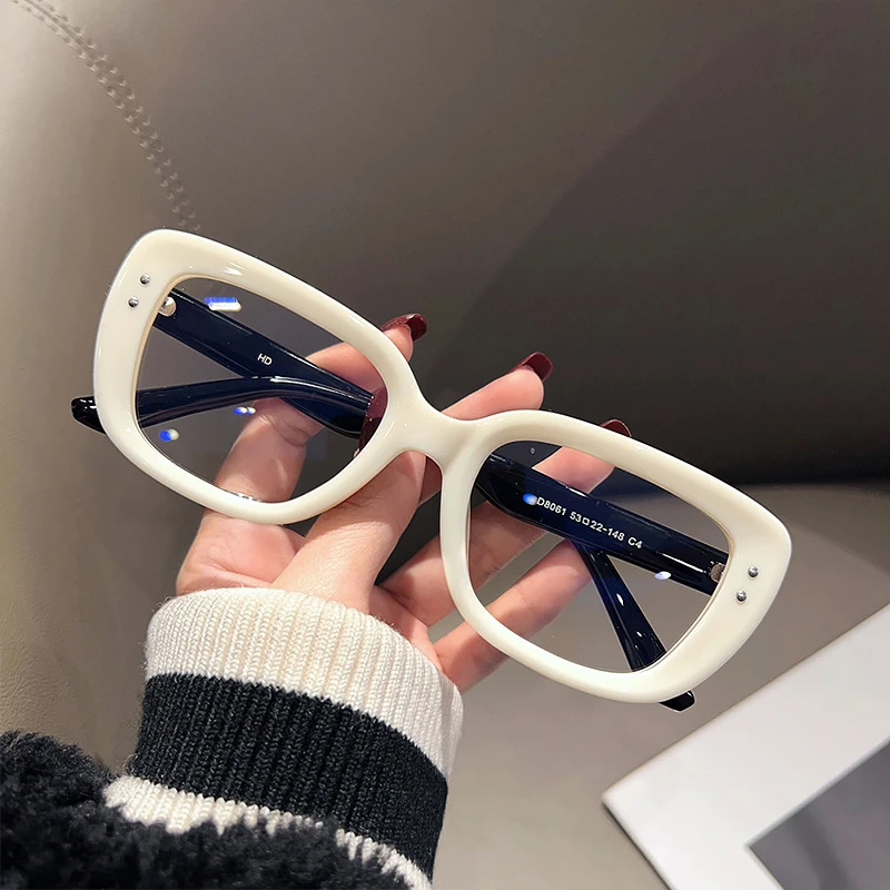 新款TR90高级感舒适眼镜框女大脸小框粗框猫眼防蓝光近视眼镜架男