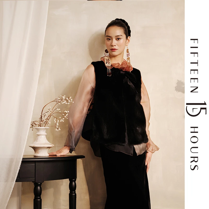 15小时轻奢高订系列皮草马甲HL9310B