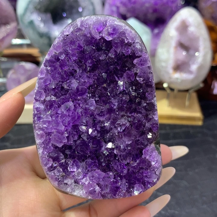 未镶嵌紫晶珠宝半成品帝紫晶镇