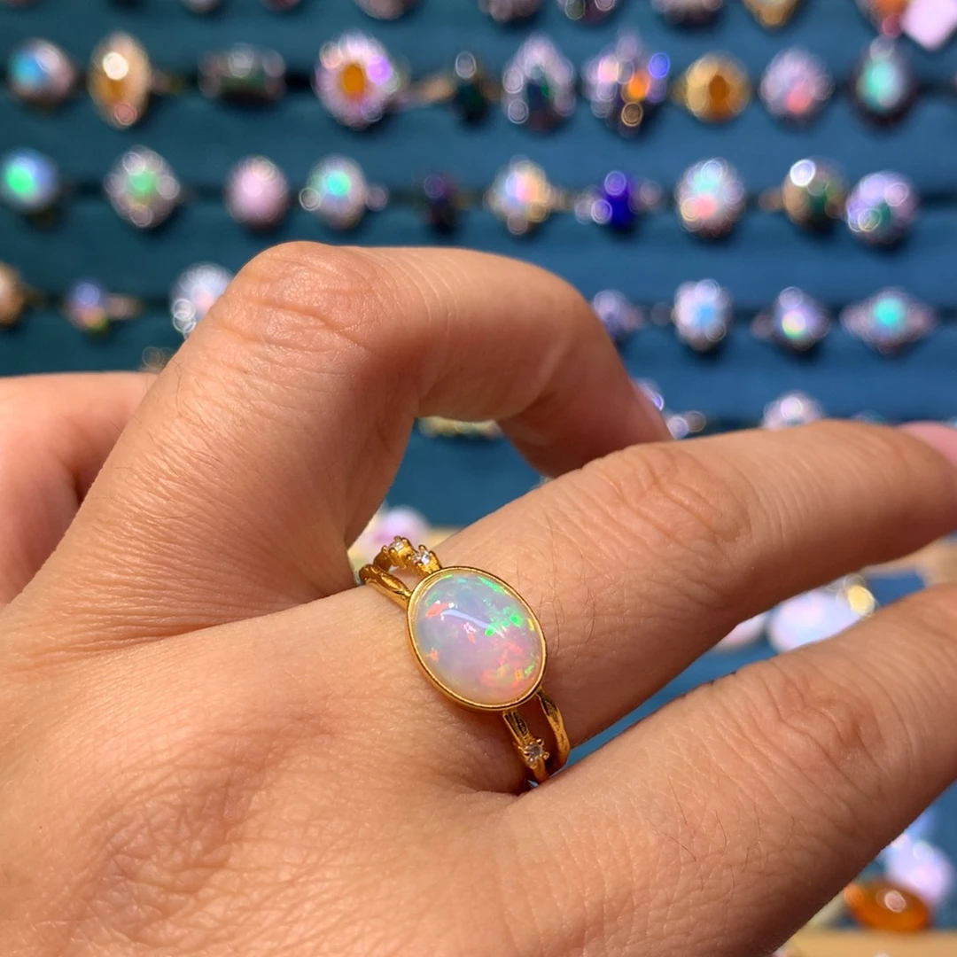 欧泊银S925镶嵌戒指款