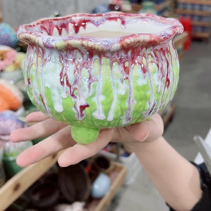 有孔，满10元发货多肉陶瓷花盆