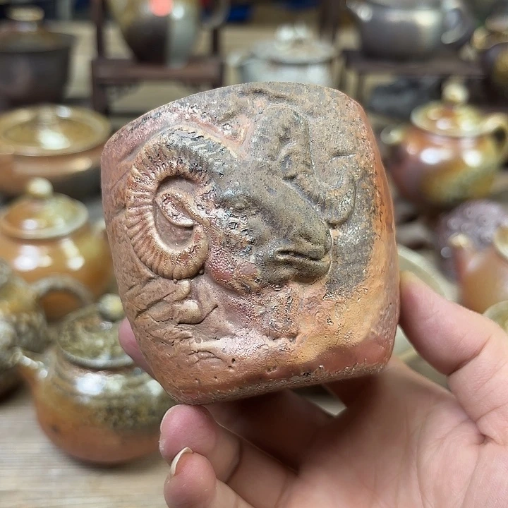 柴烧羊杯  柴烧清仓福利