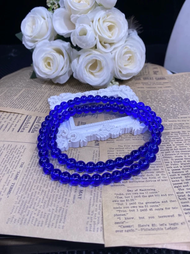 蓝色8mm手串发一条J21