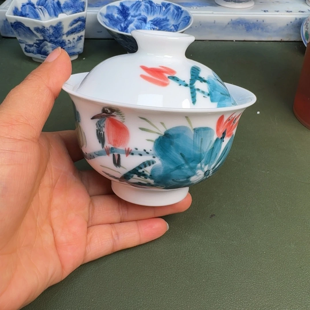 瓷景德镇纯手绘茶具圆圆265