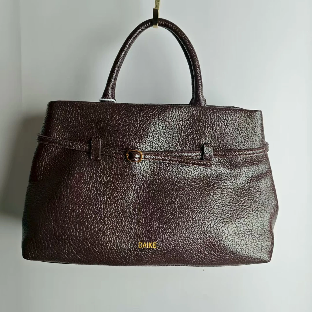 2025新款斜挎包头层牛皮定制单肩包大容量托特女包