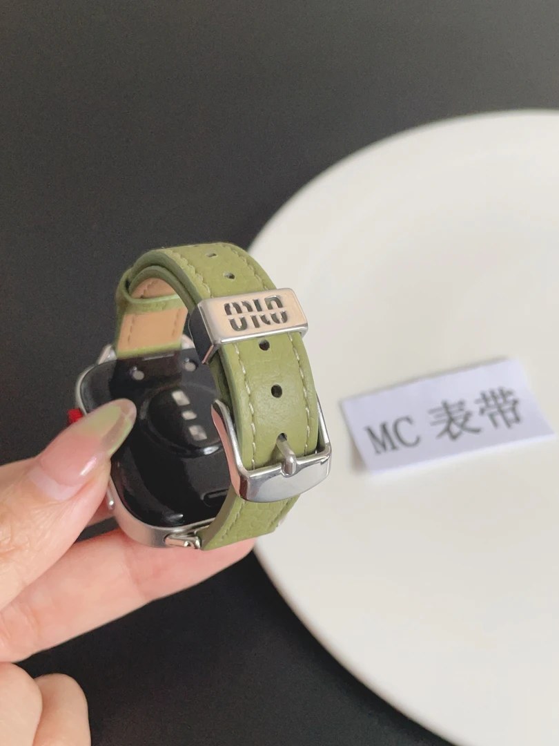 MC表带适用华为fit4手表miu系fit3真皮华为手环109金属扣腕带4pro