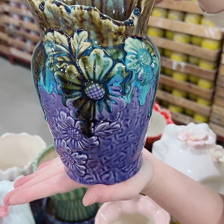 有孔.凑满10元发货多肉陶瓷花盆！