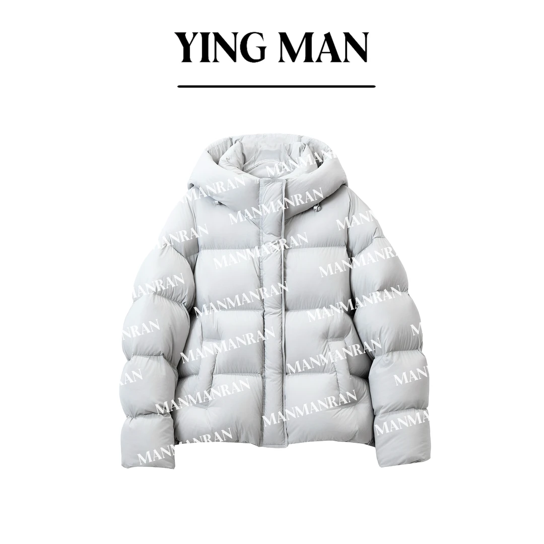 【樱蔓原创95绒子】新国标95白鸭绒羽绒服25新款高端连帽女短款外套