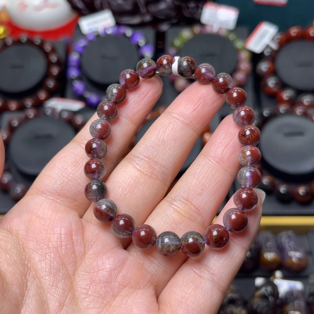 未镶嵌手链水晶极光四色天眼单圈7mm