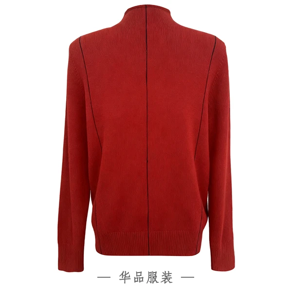 羊毛纯色针织修身型保暖厚款女衫半高领毛女士长袖秋冬套头