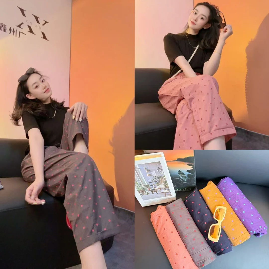 【鑫鑫】2025夏季韩国定制升级版波点休闲裤