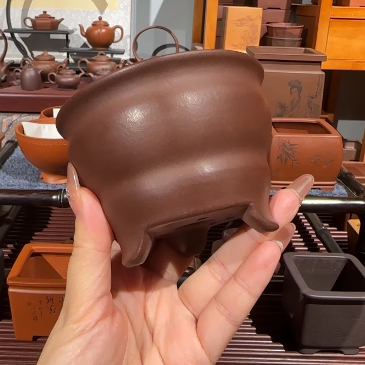 紫砂花盆口径8.5深度6