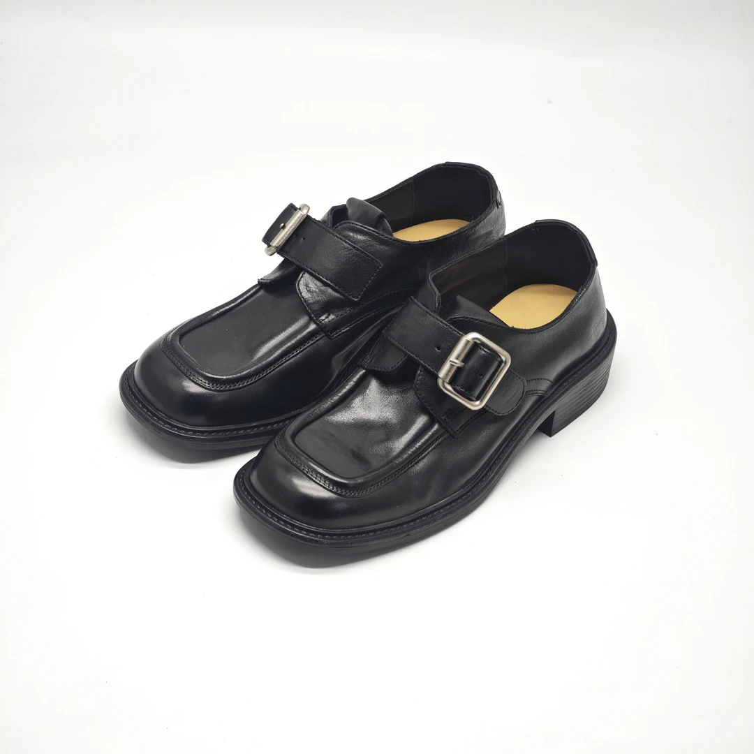 【水洗系列】MM经典单扣方头乐福鞋