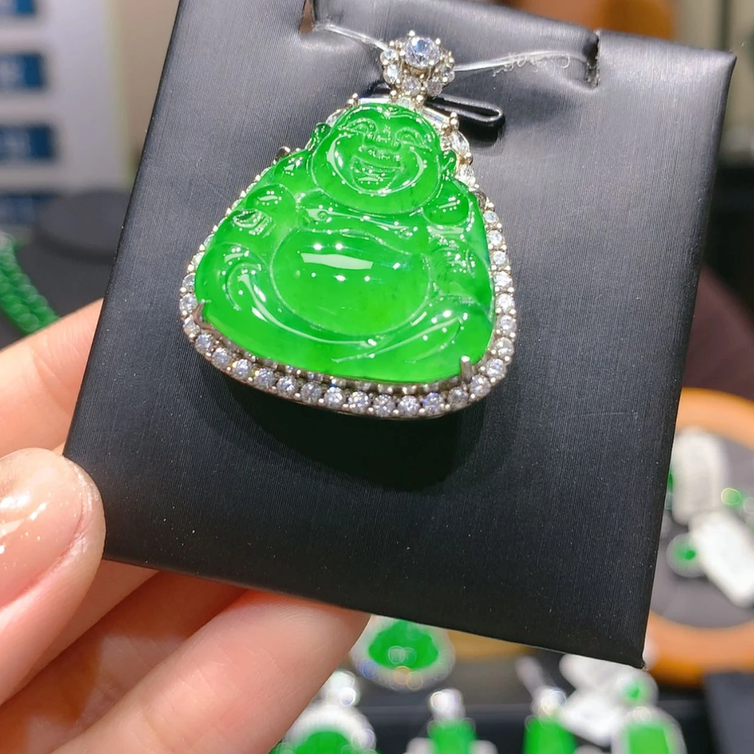 【闪购商品】颈饰银S925镶嵌翡翠4柒姐