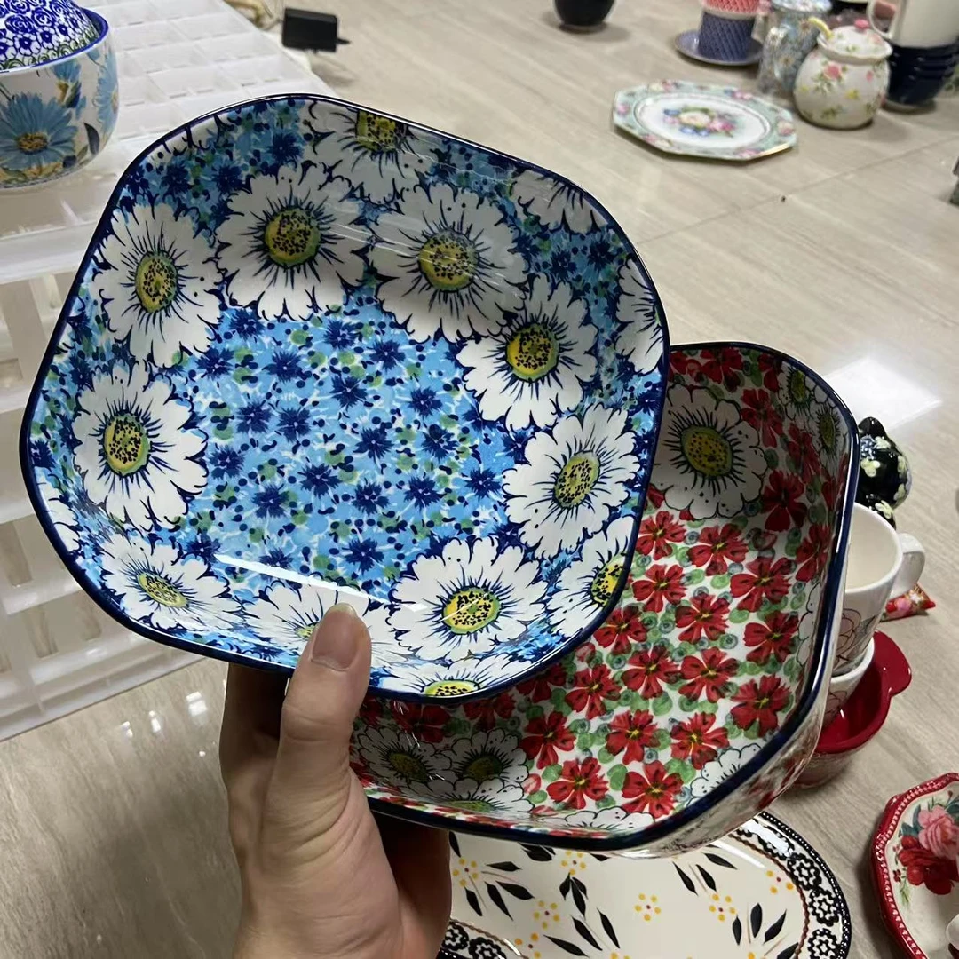 红蓝海洋-8寸顺四方碗2个装