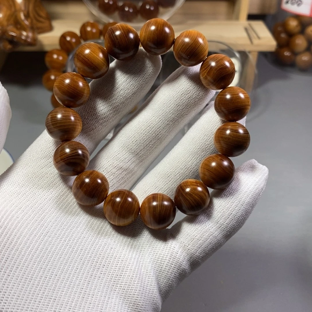 柏木手串/手链1.5骨料荧光很吊手感丝滑太行陈化崖柏手串