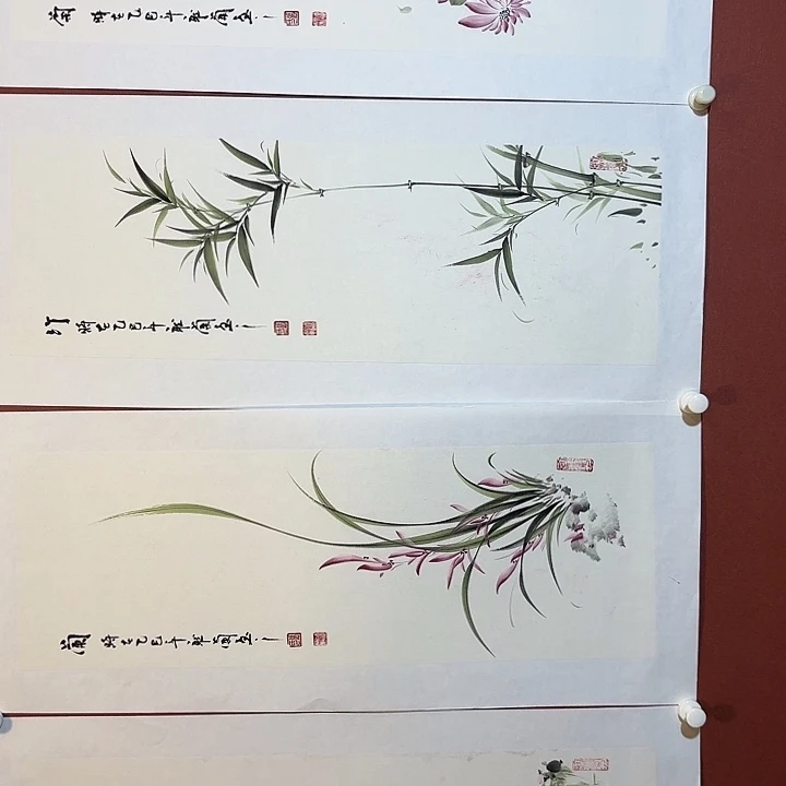 国画听兰老师花鸟