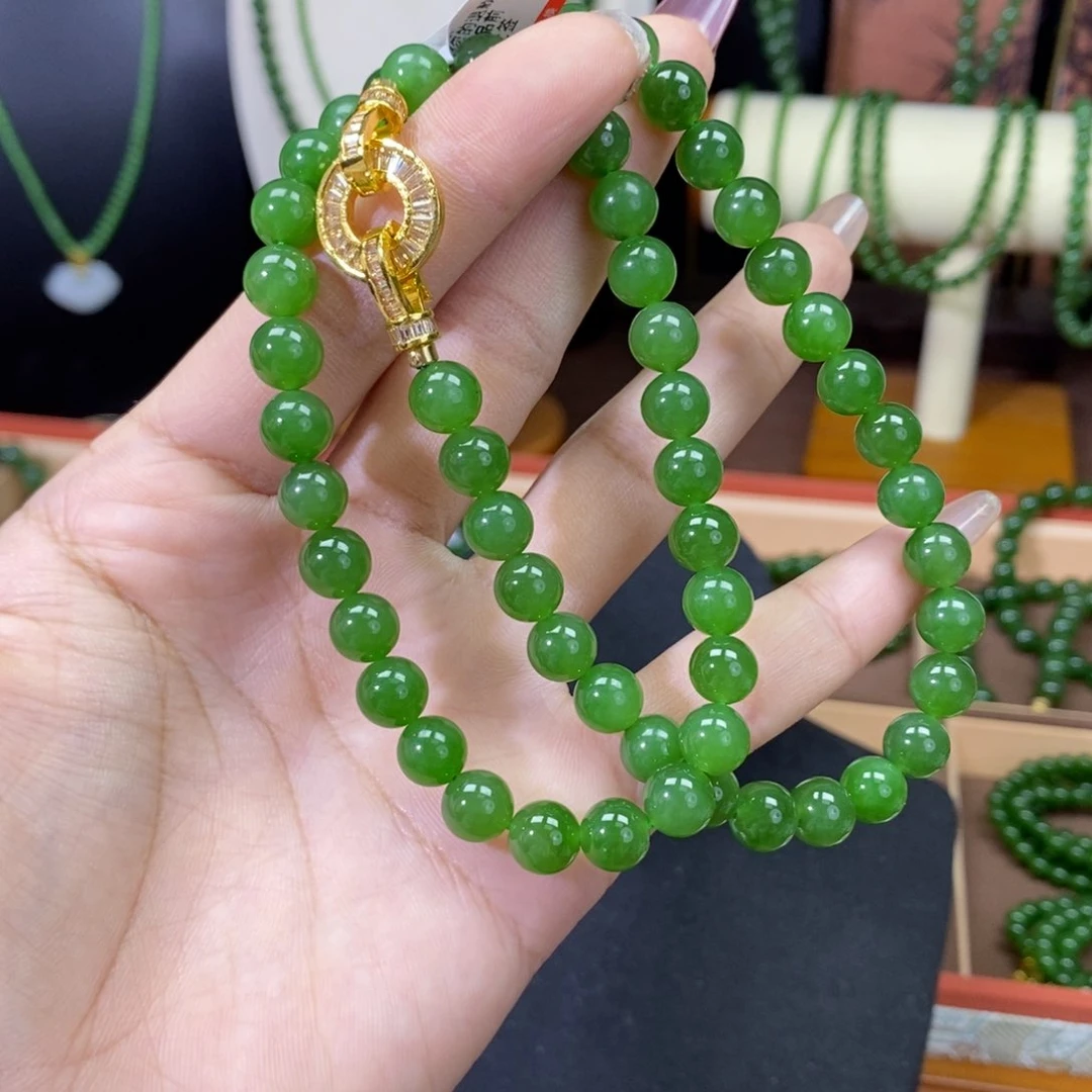 和田玉（碧玉）颈饰未镶嵌阳8高货