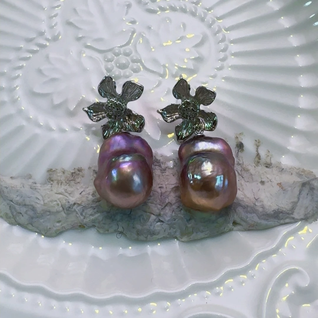 淡水珍珠耳饰未镶嵌