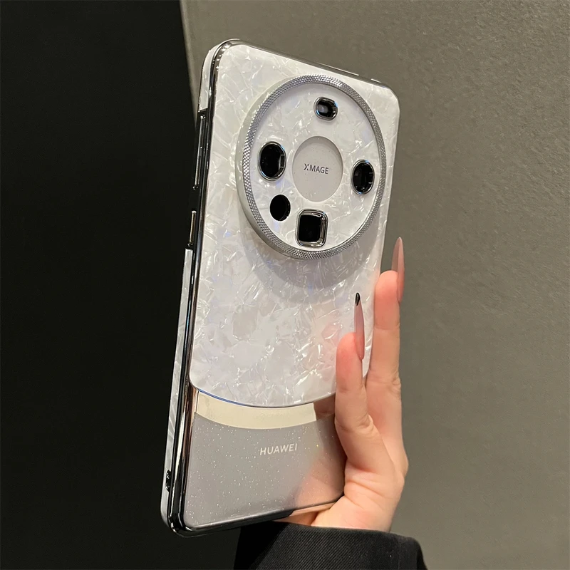 ins风撞色贝壳纹适用华为mate70pro手机壳女款轻奢高档mate70硬